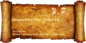 Wagenhoffer Patrik névjegykártya