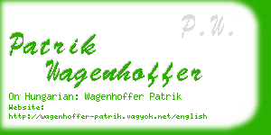 patrik wagenhoffer business card